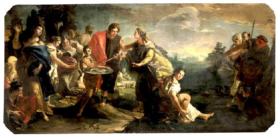 G. B. Tiepolo, Achille tra le figlie di Licomede
