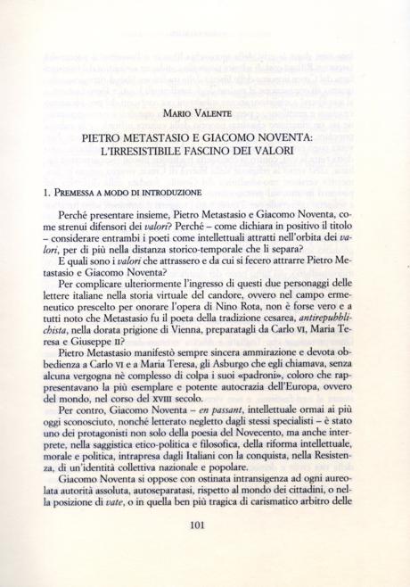 L'inattualità attuale di Pietro Metastasio